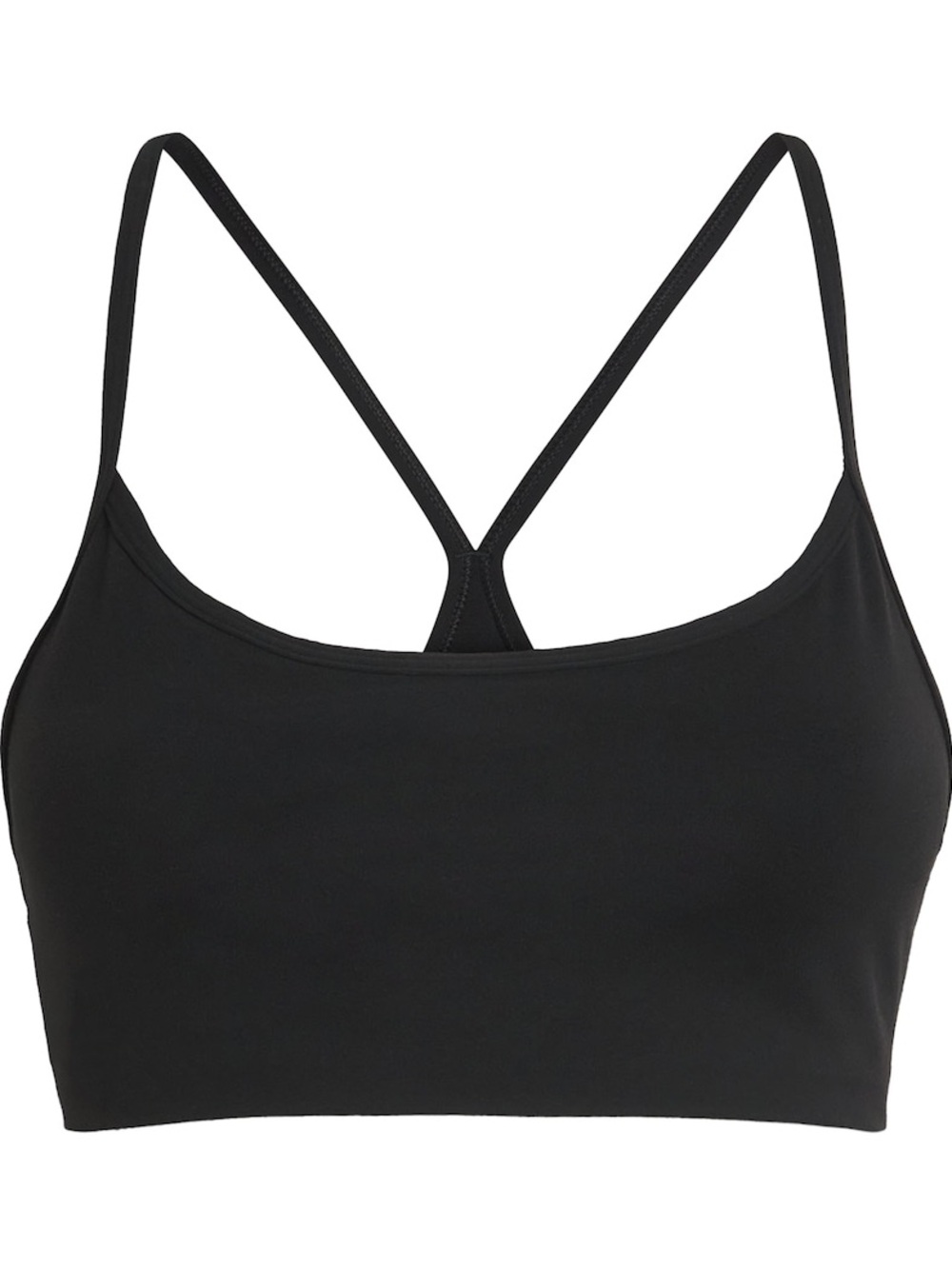 GapBody Black Strappy Racerback Sports Bra Size Medium Yoga Athleisure Gym - Picture 5 of 5